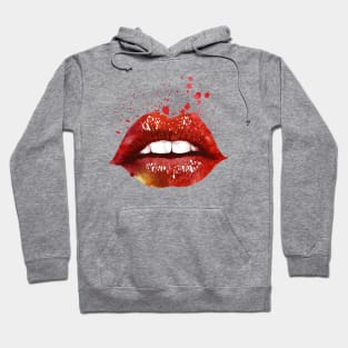 Splash Kiss Red Lips Hoodie